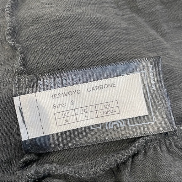 Ba&sh Voyce Midi Dress Carbon Gray Low Back Ruffles Elastic Waist - Picture 10 of 10